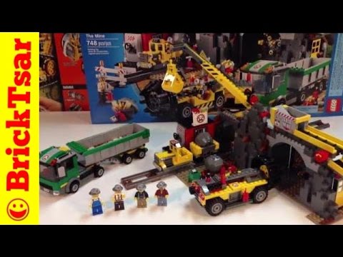 LEGO City Mining set 4204 The Mine - Gold in those hills! With Mine Train