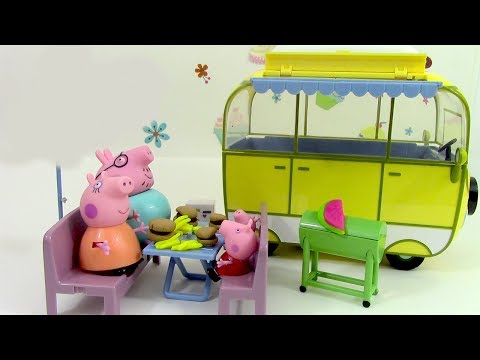 Camping Car de Peppa Pig Camper van Toy Pâte à modeler Play doh Jouets