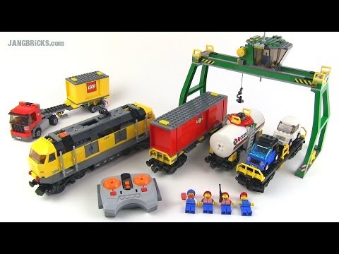 LEGO City 2010 yellow Cargo Train set 7939 Review!