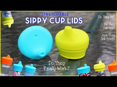 Review - Boon SNUG Spout Universal Silicone Sippy Cup Lids -Do Stretchable Tops Work ?